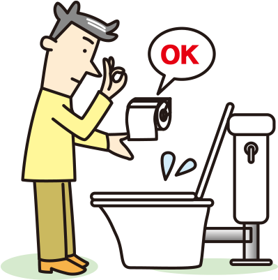 Please Flush Toilet Paper - Cartoon - (640x400) Png Clipart Download