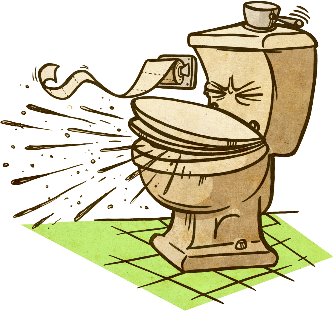 #6 A Toilet Flush Is Like A Sneeze That Sends Aerosolized - Dirty Toilet Clipart Png (1400x1046)