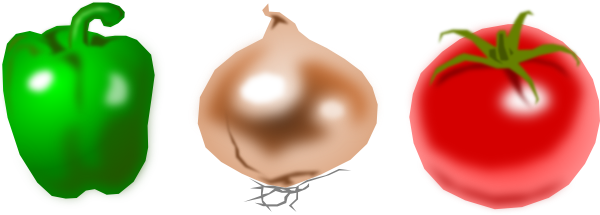 Tomato And Onion Clipart (600x215)