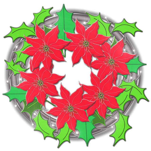 Christmas Decoration, Wreath, Poinsettia, Decoration - ของ ตกแต่ง Christmas Png (1280x1280)