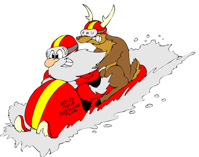 Funny Santa Christmas Image Reindeer Free Public Domain - Christmas Day (400x316)