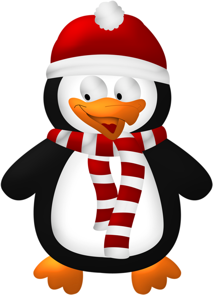 Penguin Clipart Transparent Background - Christmas Penguin Clip Art (800x1095)