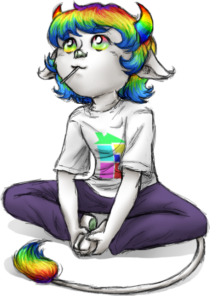 Transparent Petstuck Gigapause Because The Thought - Homestuck (500x730)