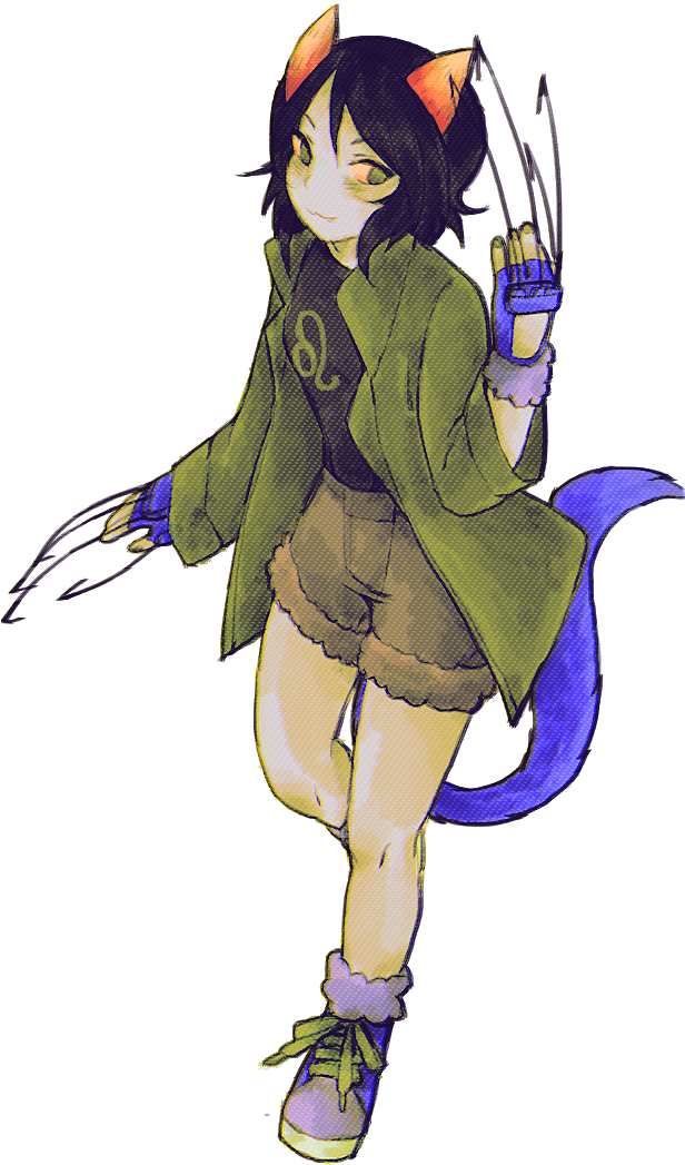 Homestuck Troll Leo Sketch Doodle Nepeta Neko Leijon - Homestuck (615x1055)