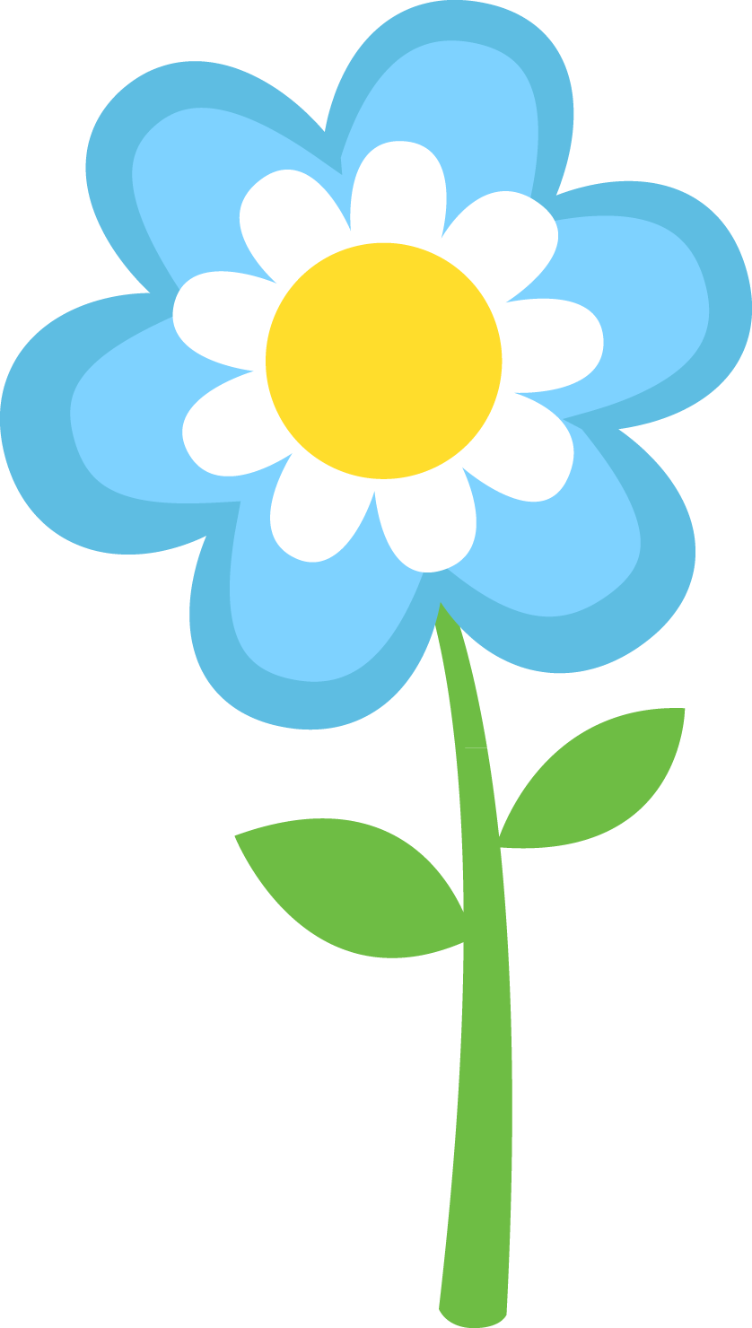 Photo Shared On Meowchat - Flor Azul Desenho Png (838x1480)
