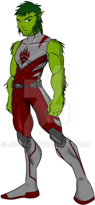 Uberpaladin 256 15 Concept Beast Boy By Jo-bac - Beast Boy Transparent Comic (400x748)