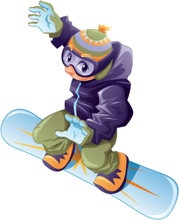 Snowboarding Cartoon Winter Sport Skiing - Snowboarding Cartoon Winter Sport Skiing (600x727)