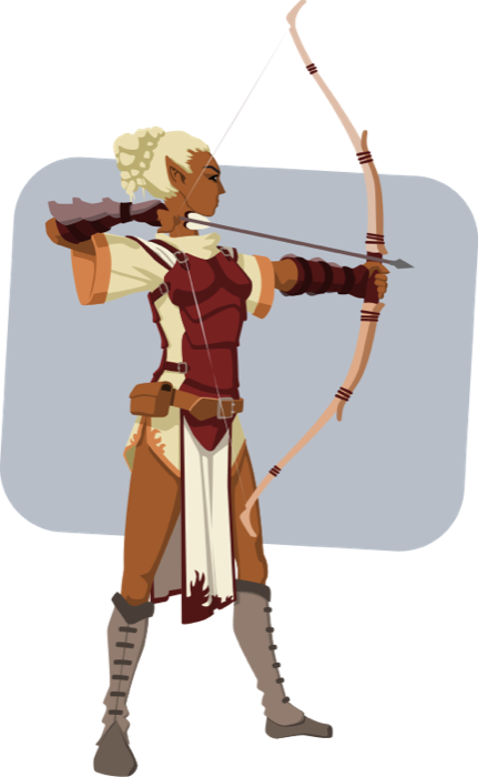 Dark Elf Clipart - Dark Skin Elf Girl (431x700)