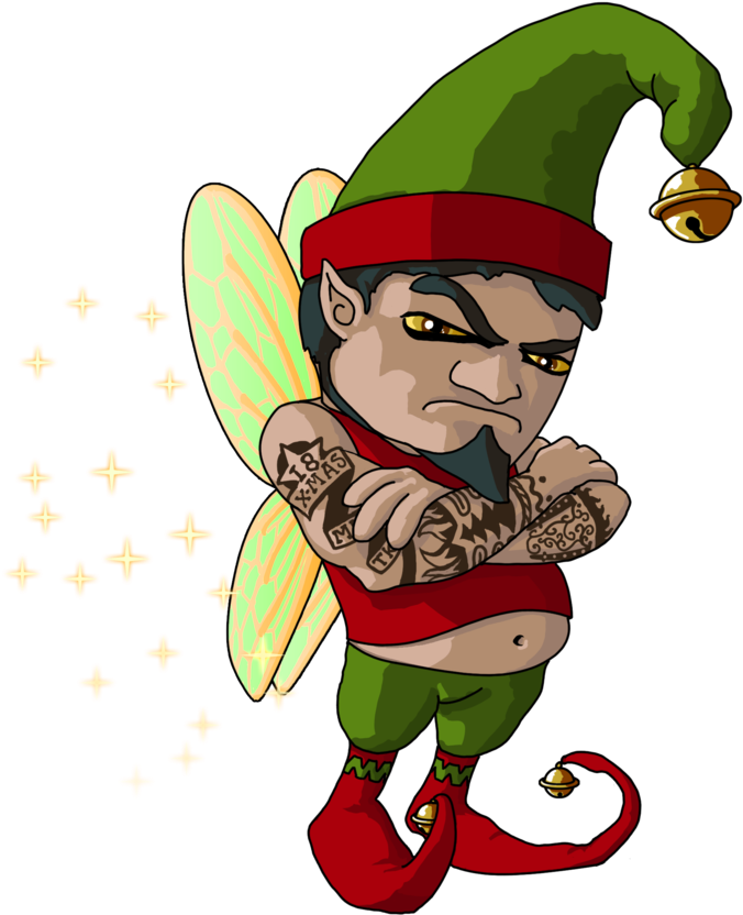 Ralf The Pixie - Grumpy Mad Elf (894x894)