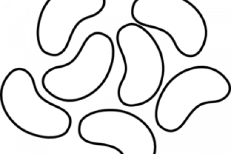 Jelly Bean Clipart Black And White - Jelly Bean Stencils (450x300)