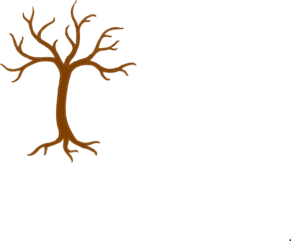 Thanksgiving 2013 Clip Art - Tree Clipart Black And White (600x496)