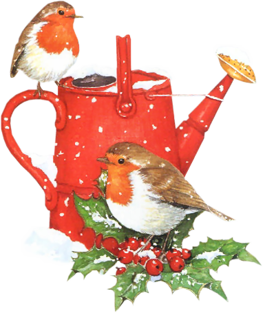 Flower 70v - Free Clipart Christmas Birds (382x455)