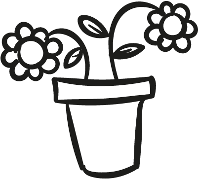 Flower Pot Free Vectors Logos Icons And Photos S - Flower In A Pot Outline (400x400)