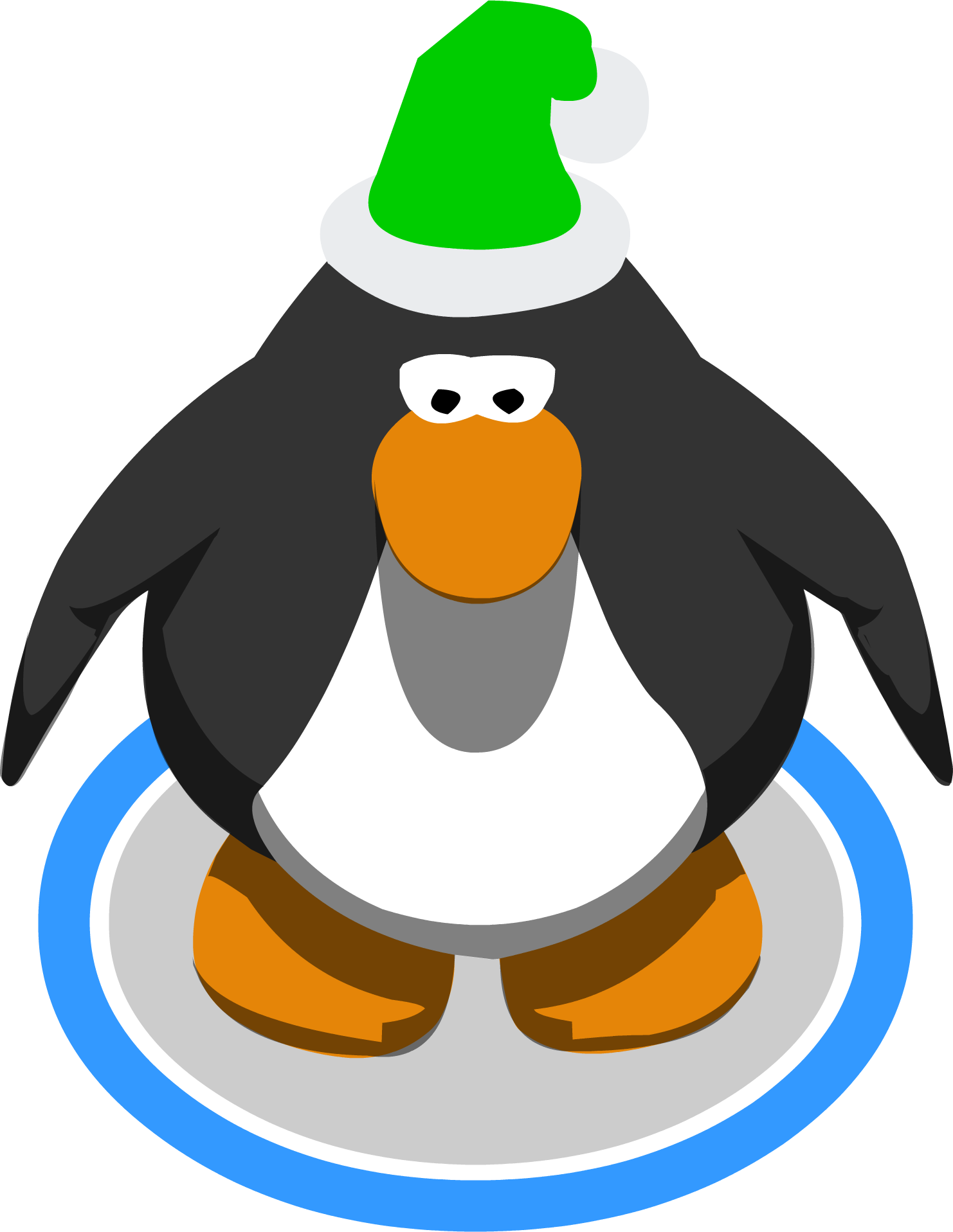 Elf Hat Ingame - Red Penguin Club Penguin (1482x1917)