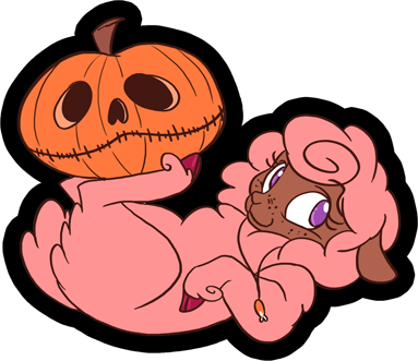 Cotton Halloween Sticker By Cottonconfection - Cartoon (383x331)