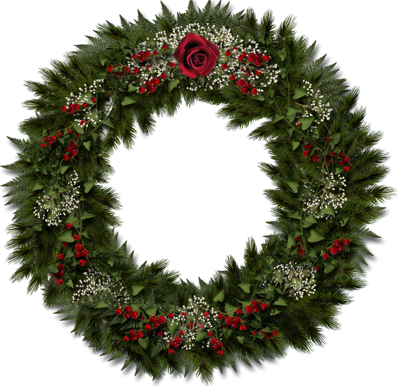 Transparent Christmas Wreath Clipart - Christmas Wreath For Photoshop (1600x1600)
