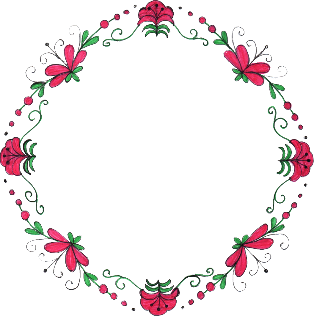 Flower Circle Drawing Clip Art - Flower Circle Drawing Clip Art (1018x1024)
