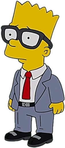 Bart Simpson With Glasses (248x535)