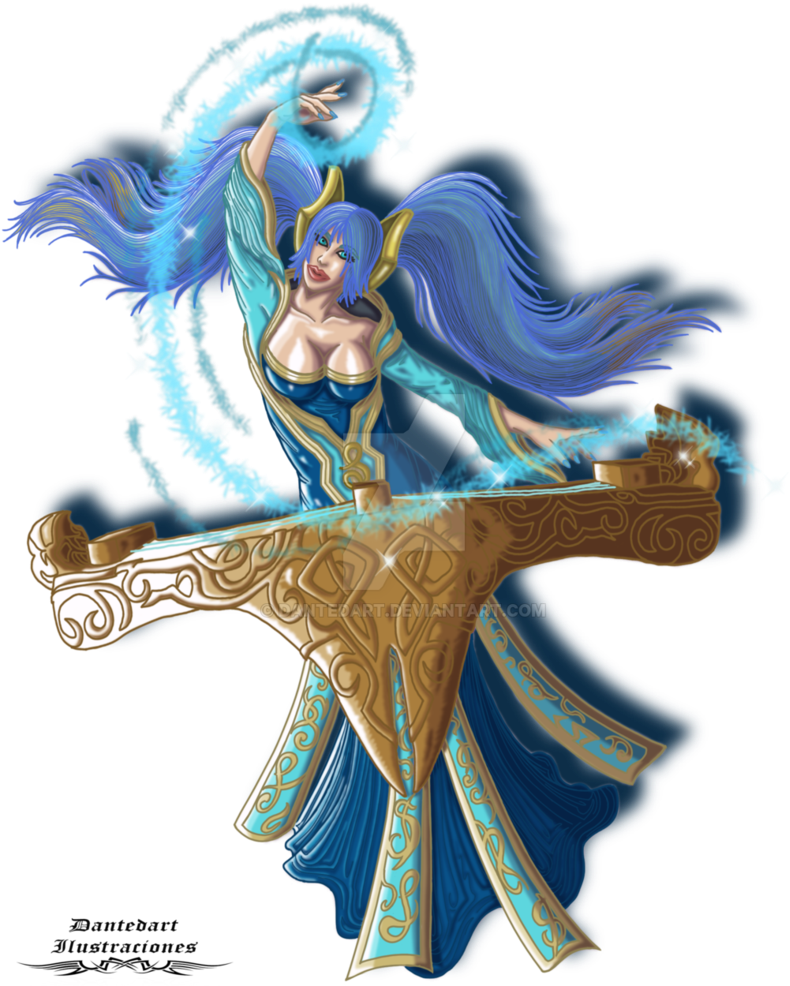 League Of Legends Sona Illustration - Sona League Of Legends Png (808x988)