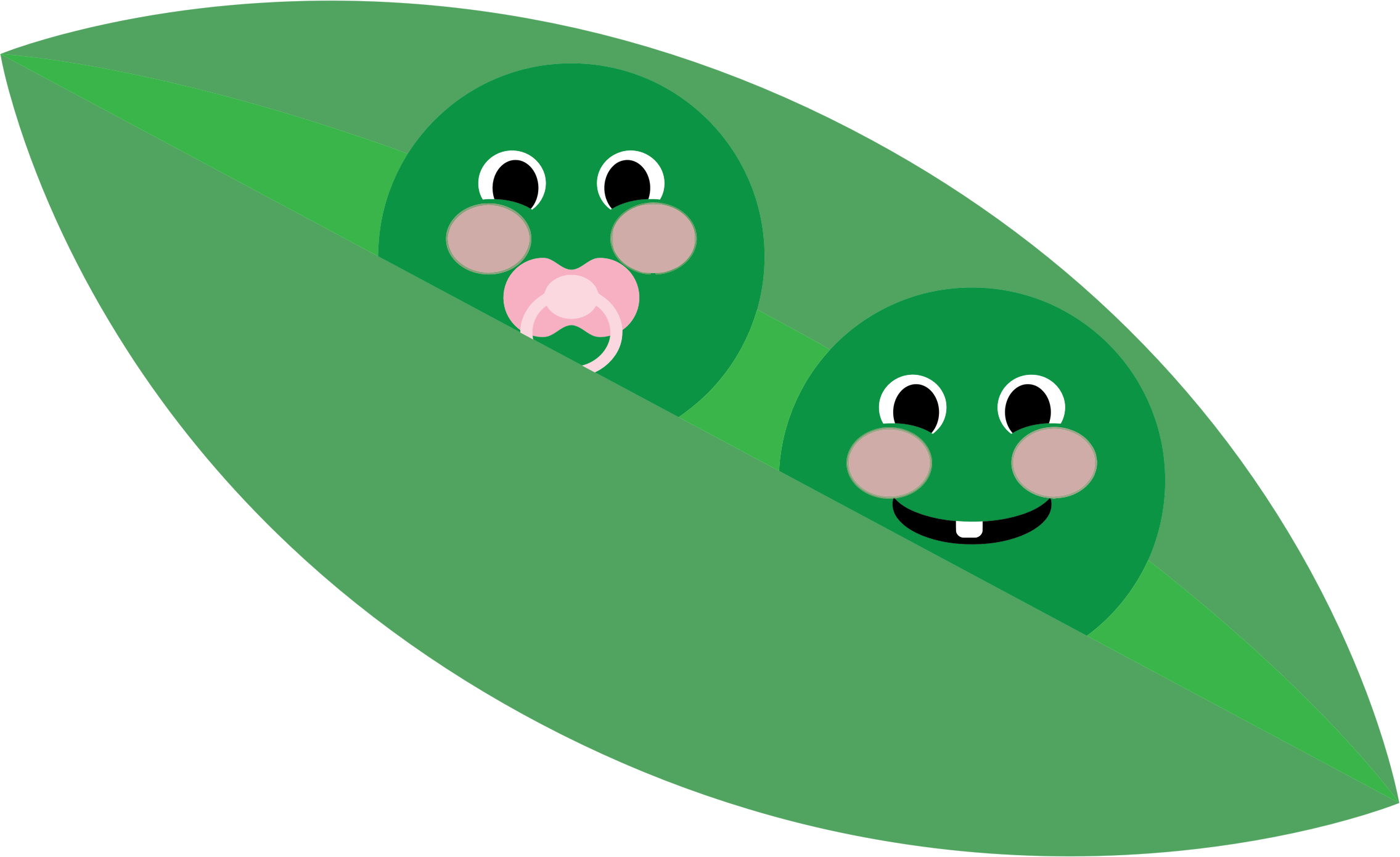 Peas In A Pod 4 - Peas Clipart Png (2271x1390)