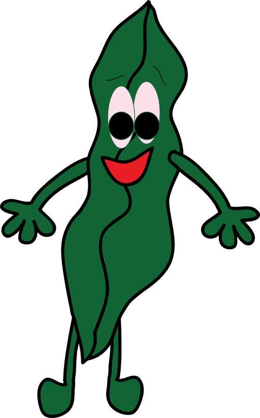 Green Pea Smiling Clipart - Green Pea Smiling Clipart (512x823)