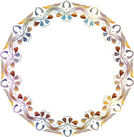 Flower Border Frame Png Image - Circulos Decorativos Para Tarjetas Png (500x499)