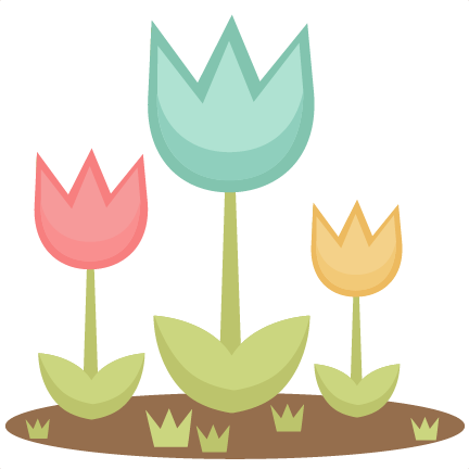 Daily Freebie Miss Kate Cuttables Spring Tulips Svg - Scalable Vector Graphics (432x432)