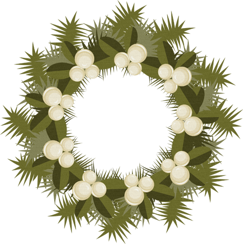 Tubes Noel / Fleurs, Gui, Couronnes - Christmas Day (475x477)