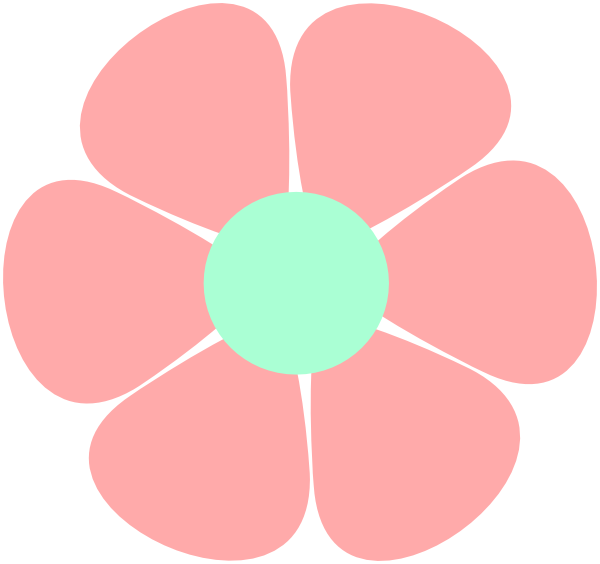 Flowerpower Clip Art At Clker - 60s Flower (600x564)