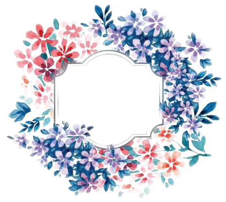 Watercolour Png Photos - Watercolor Flowers Blue Background (564x564)