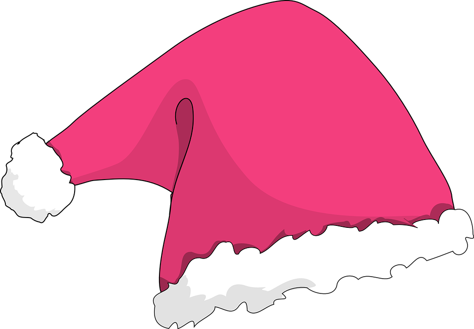 Pink Sparkle Cliparts 10, - Santa Hat Clip Art (960x667)