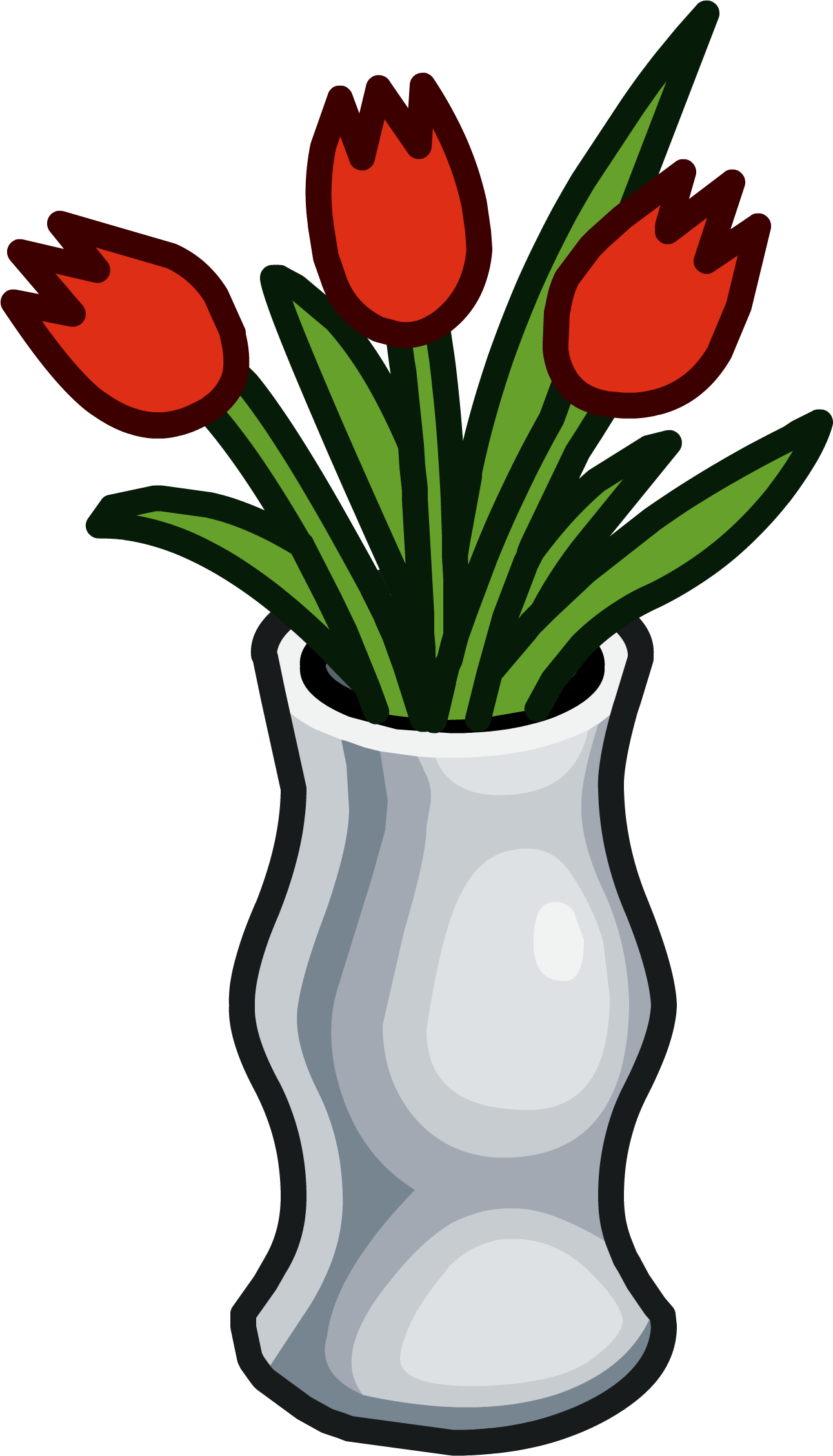 Spring Flowers Vase - Club Penguin Flowers (1291x2257)