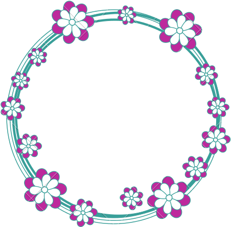 Floral Round Frame Png Free Download - Portable Network Graphics (550x550)