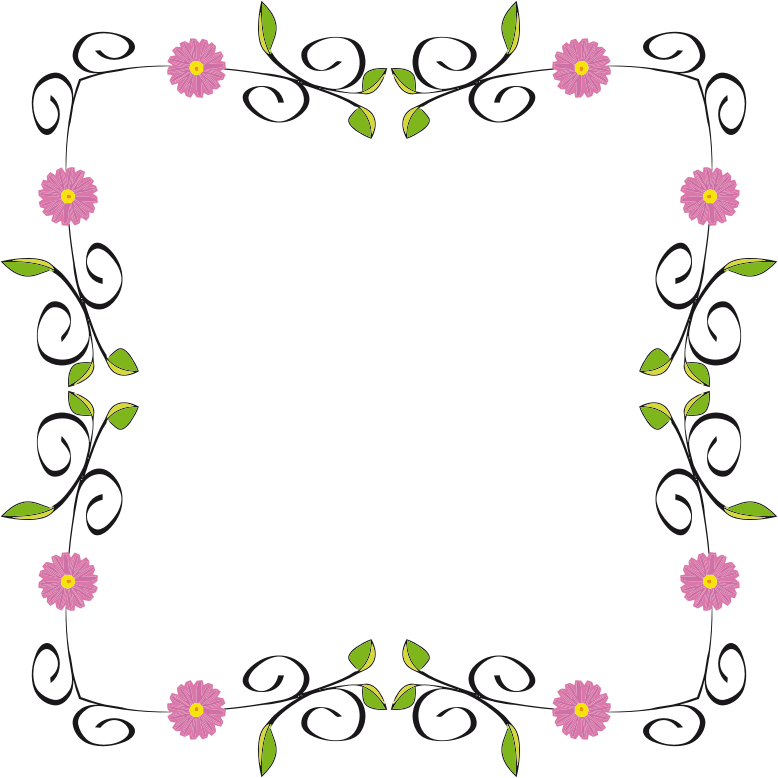 Medium Image - Floral Border Png (778x778)