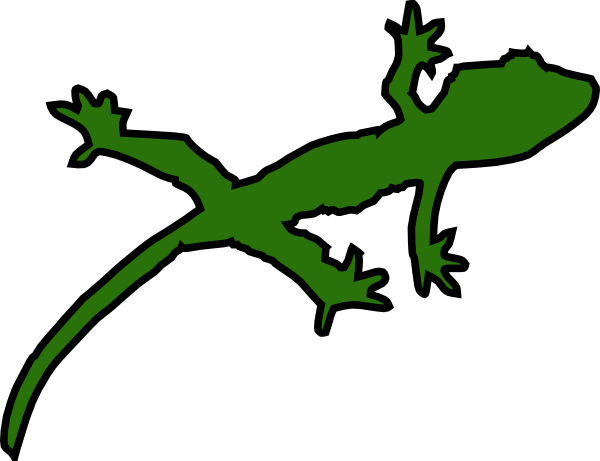 Gecko 2 Clip Art - Clip Art (600x461)