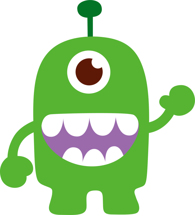 Cartoon Silhouette - Monster (814x900)