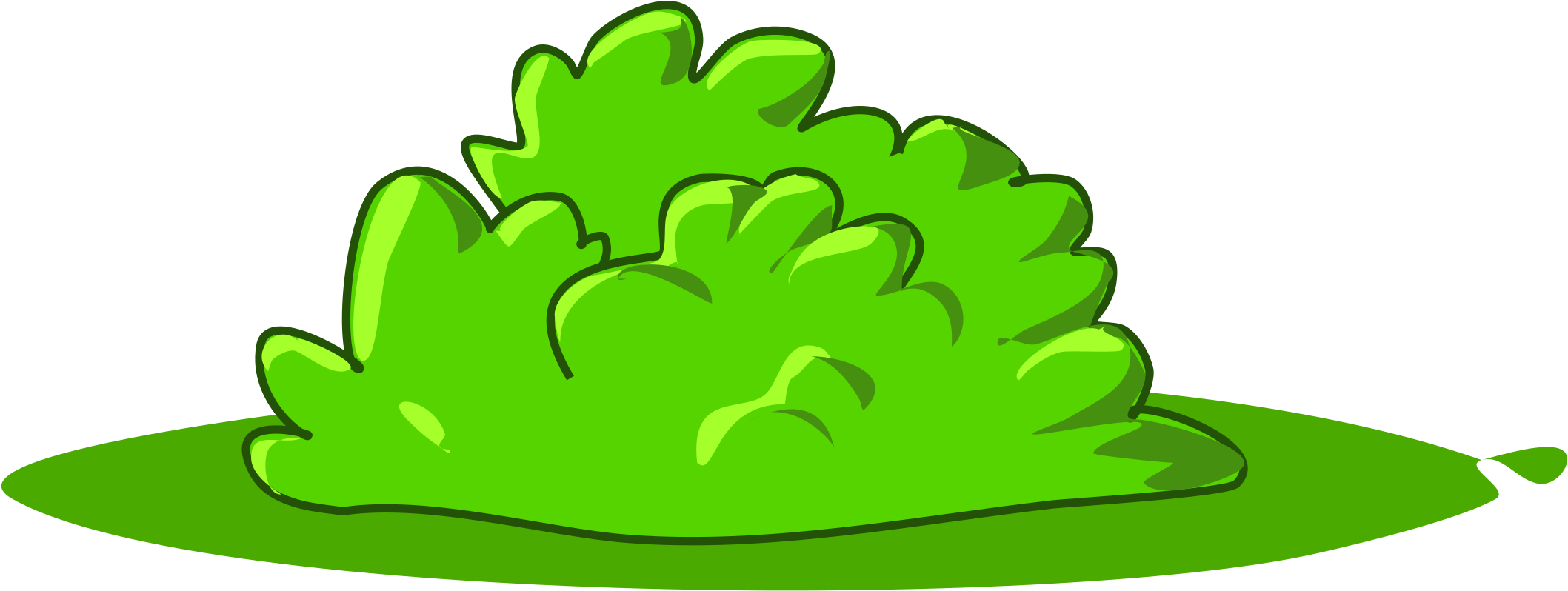 Clipart Bush - Bush Clipart (2400x994)