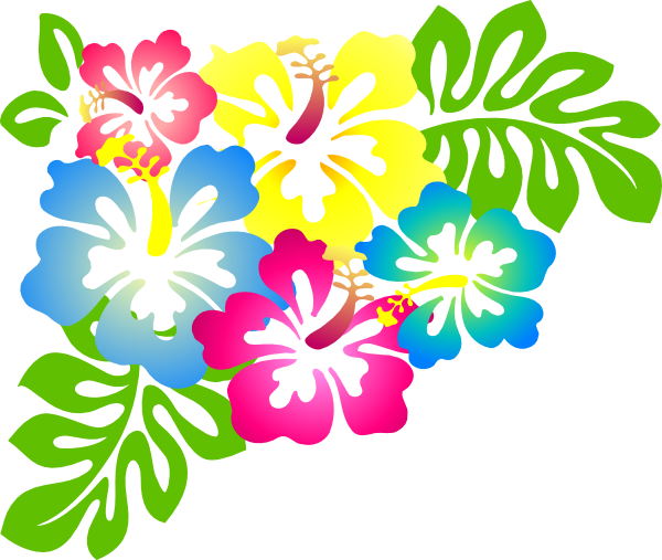 Hibiscus2 Clip Art At Clker Com Vector Clip Art Online, - Flores Hawaianas (600x507)