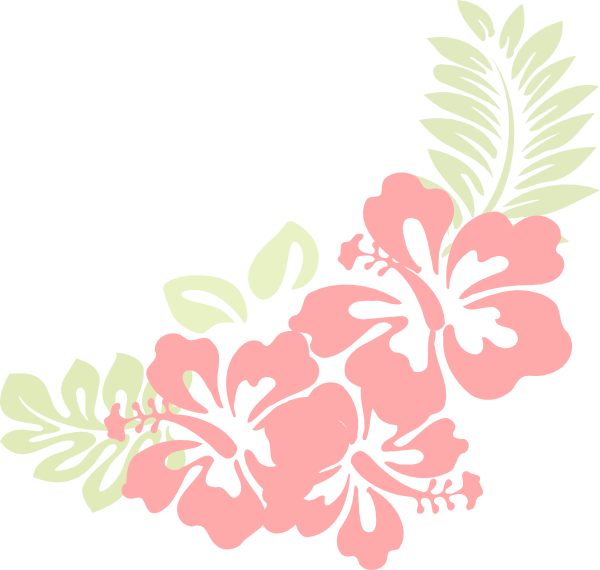 Hibiscus Nat Clip Art - Clip Art Hawaiian Flowers (600x570)