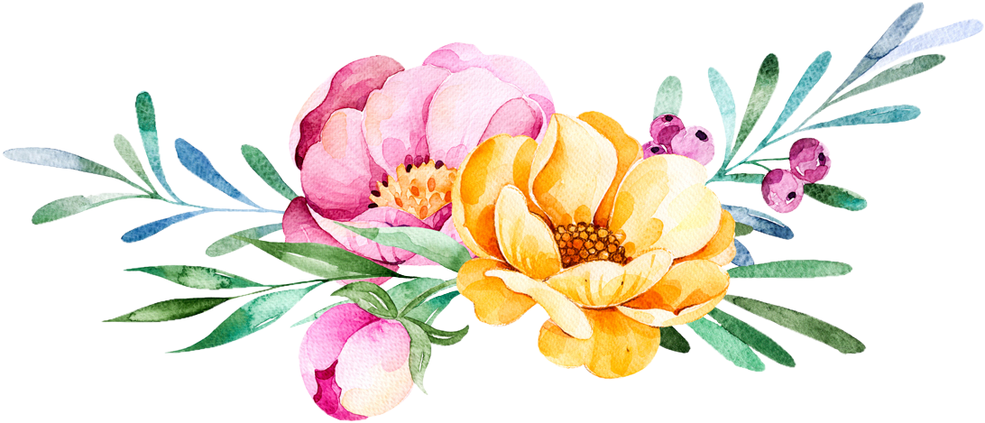 Comments - Flower Watercolor (1200x532)