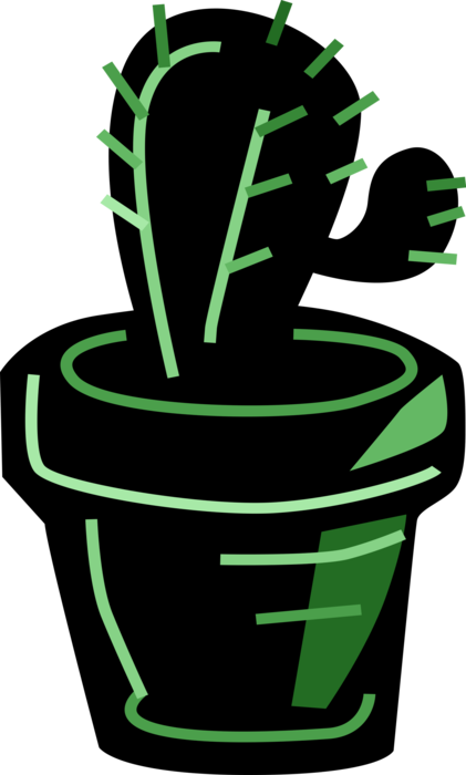 Vector Illustration Of Desert Vegetation Succulent - Vector Illustration Of Desert Vegetation Succulent (421x700)