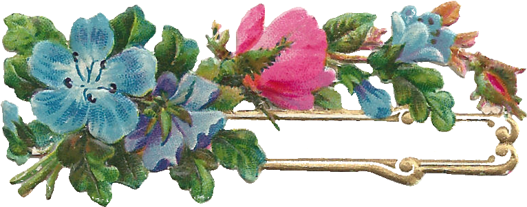 Blue Rose Clipart Vintage - Molding (1067x567)