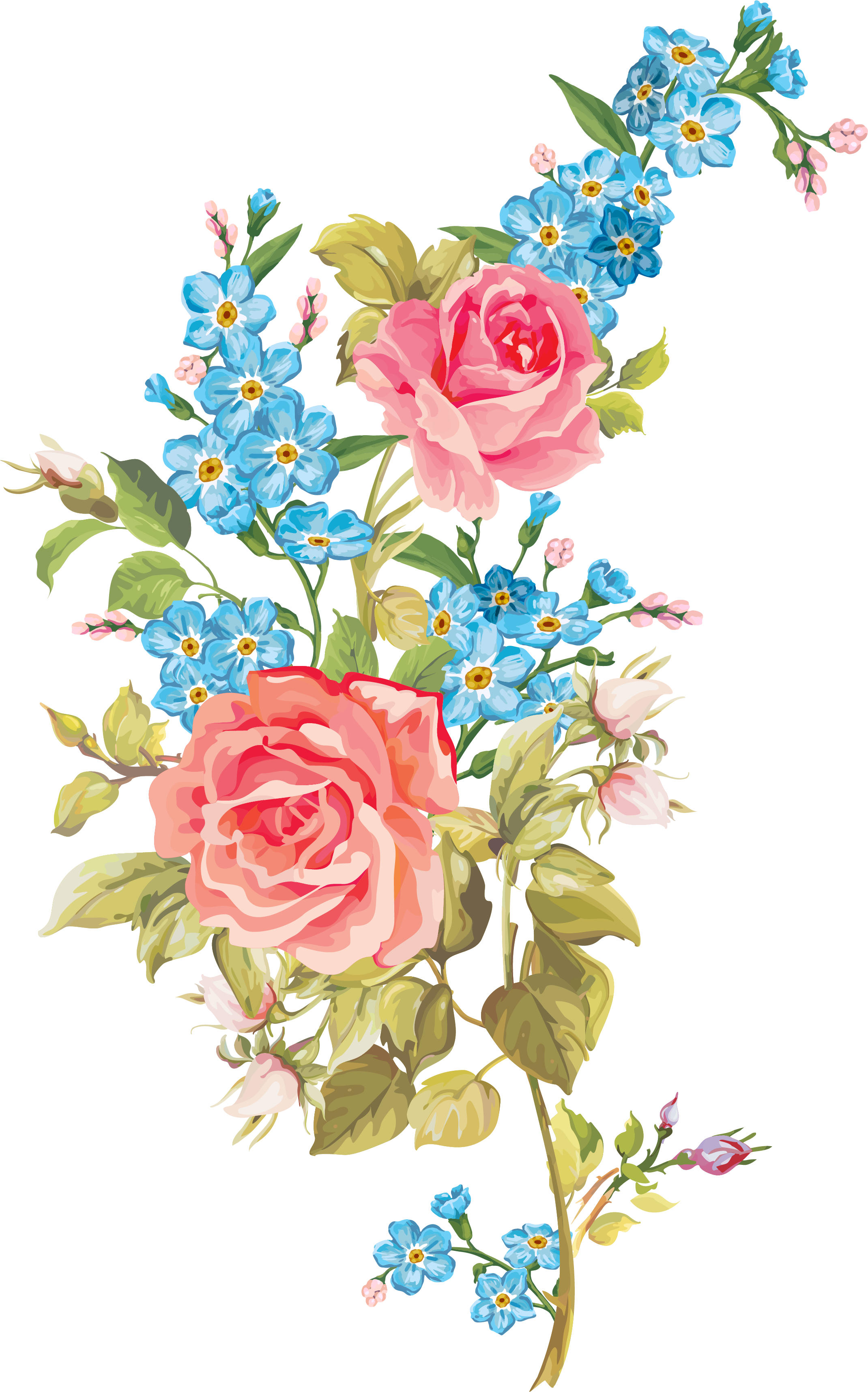 Beautiful Flowers Pics - Beautiful Design For Lady Png (2140x3432)