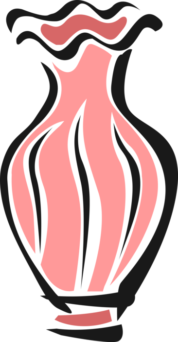 Vector Illustration Of Flower Vase - Vector Illustration Of Flower Vase (366x700)