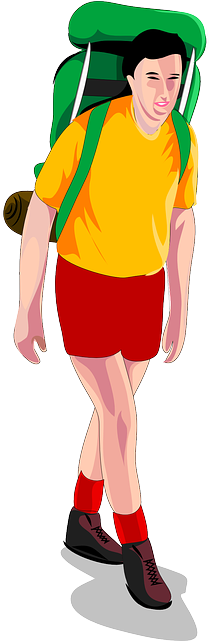 Backpacking And Hiking - Trekking Clipart Png (320x640)