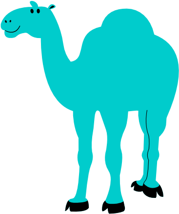 Camel Robin Egg Blue Animal Beta Twitter Tweet - Blue Camel Clipart (444x444)