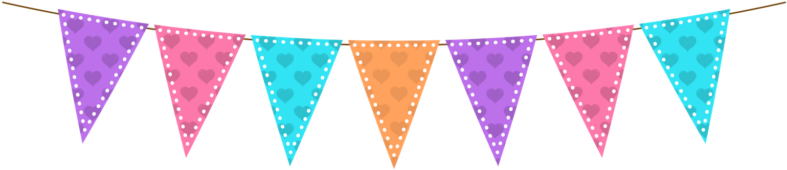 Single Clipart Bunting - Buntings Transparent Background Clipart (1600x379)