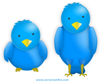 Chubby Twitter Birds By Aravind Ajith - 2 Bird Clipart (455x364)