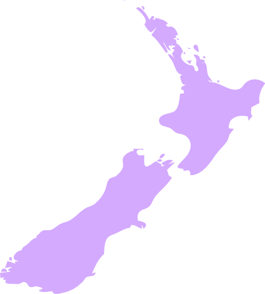 New Zealand White Clip Art At Clker - New Zealand Map (540x599)