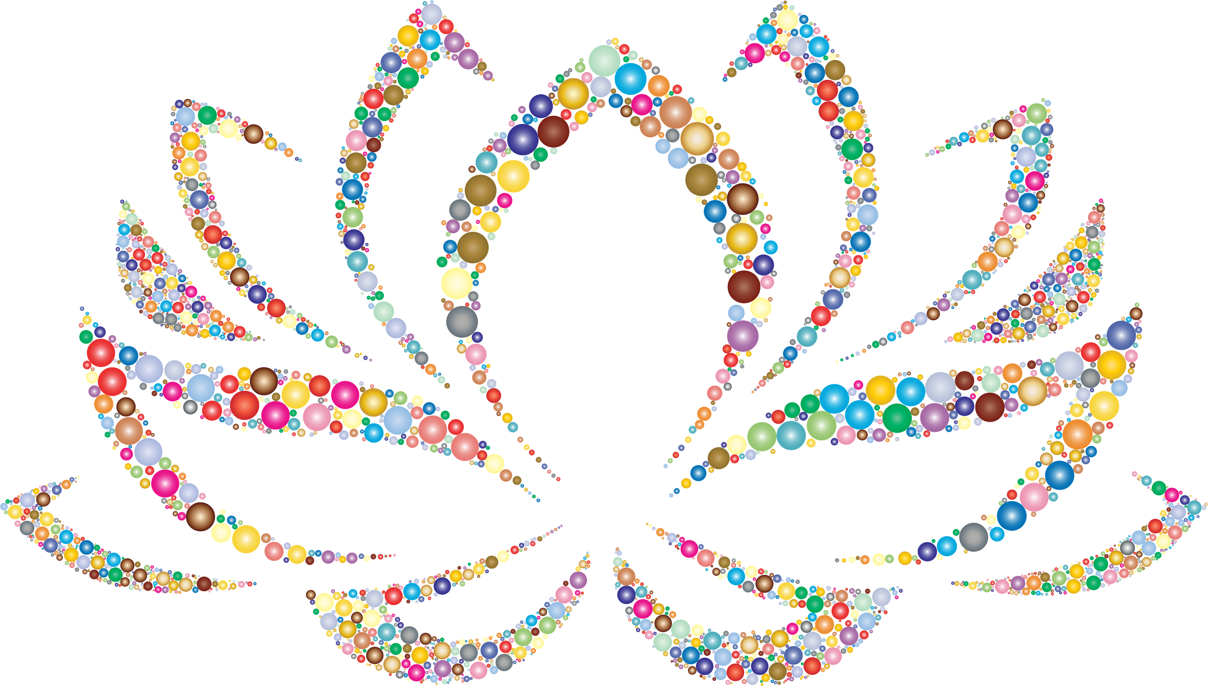Colorful Lotus Flower Circles - Colorful Lotus Flower Circles (2357x1339)